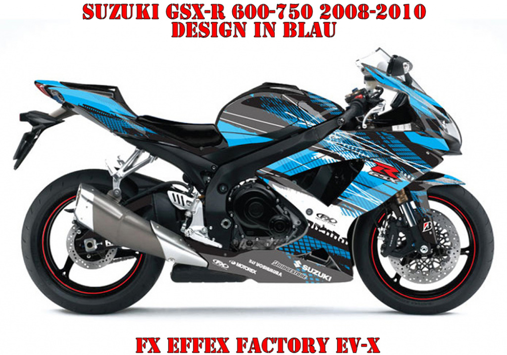 EV-X Blau für Suzuki GSX-R 600/750 2008-2010